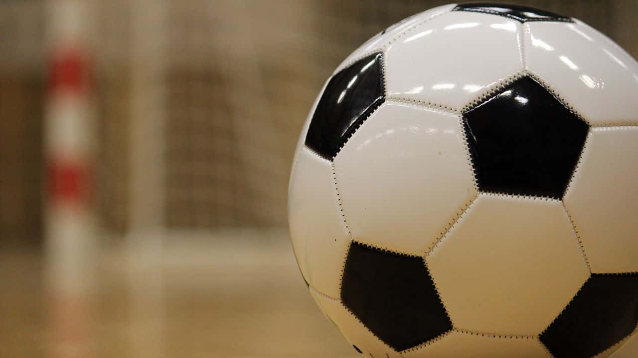 720p Sports Shiny Soccer Ball Blur Background