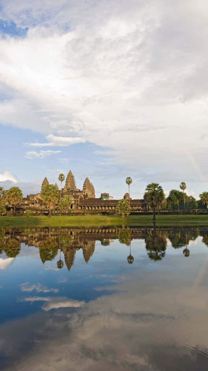 720p Travel Background Angkor Wat In Cambodia