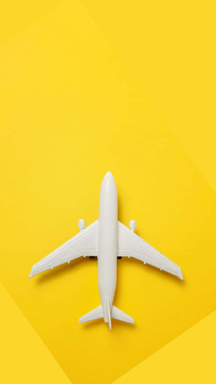 Vibrant Yellow 720p Travel Background Of Airplane Background
