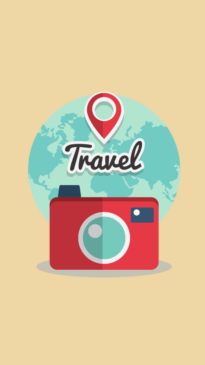 720p Travel Background Red Camera Graphic Background