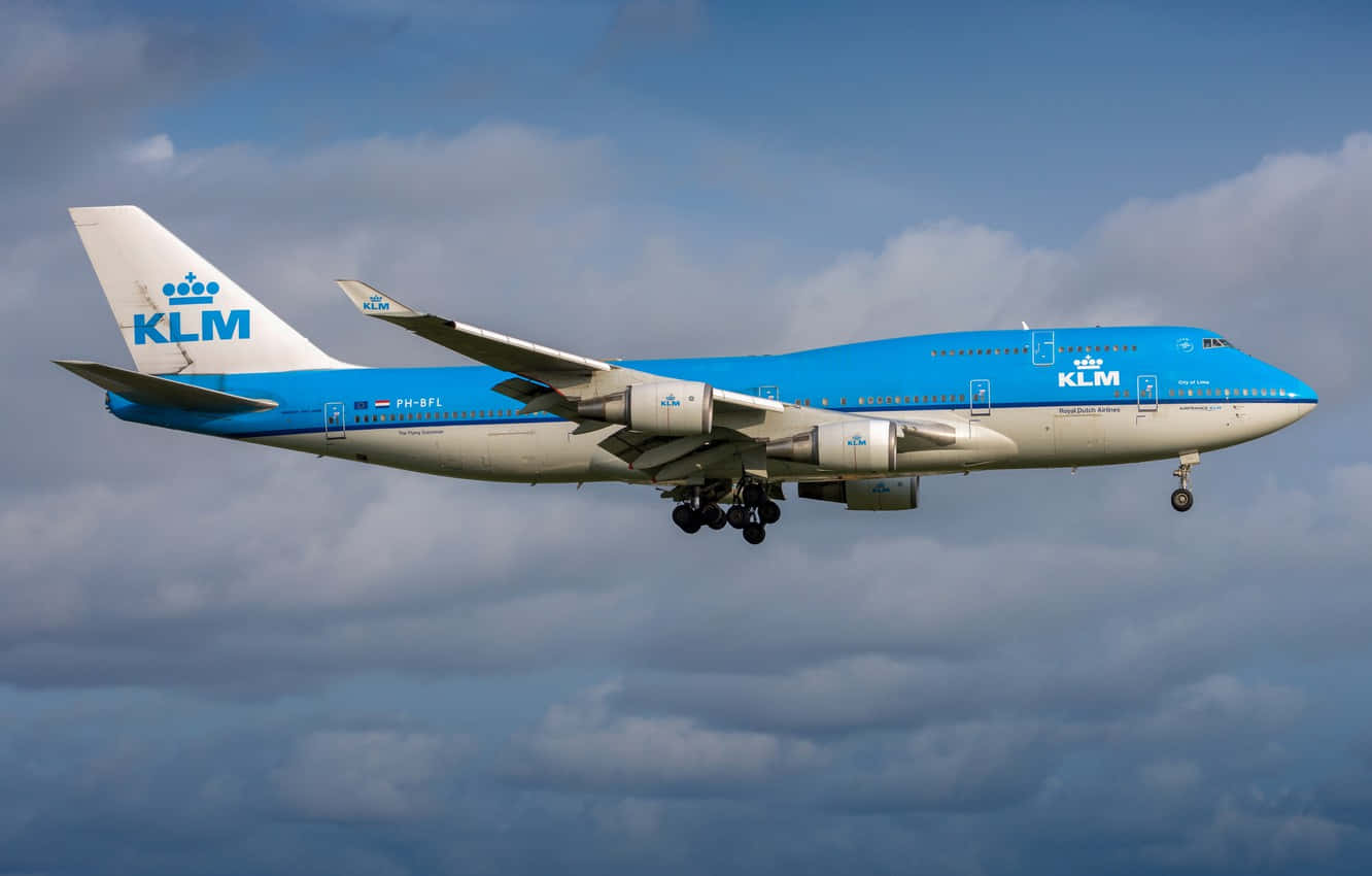 Oicônico Avião Boeing 747. Papel de Parede