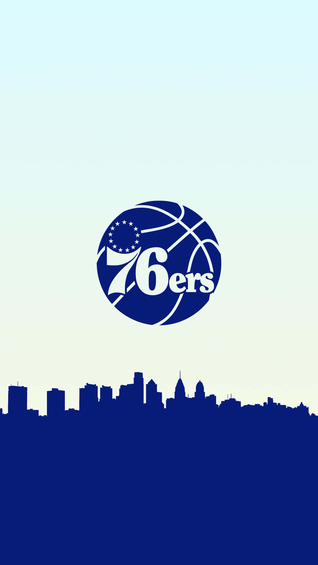 Heja På Philadelphia 76ers Med Din Egen Personliga Iphone- Eller Datorbakgrund! Wallpaper