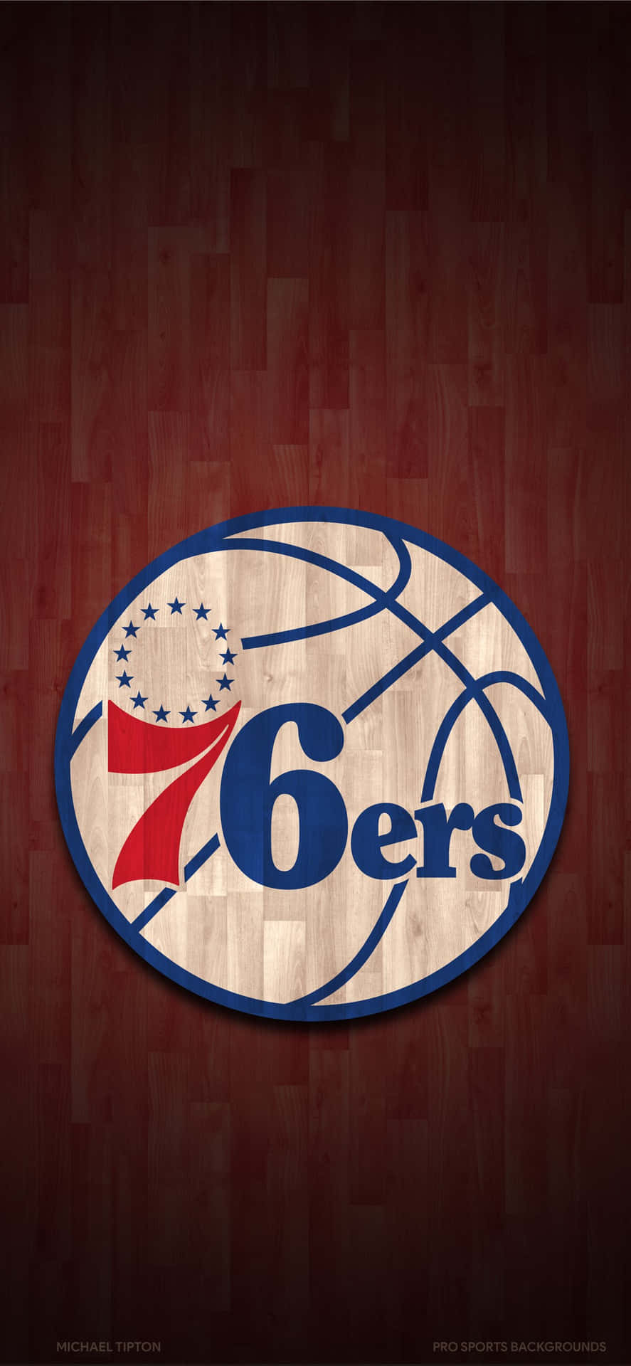 Sentitel'emozione Del Basket Dei Philadelphia 76ers Sul Vostro Iphone! Sfondo