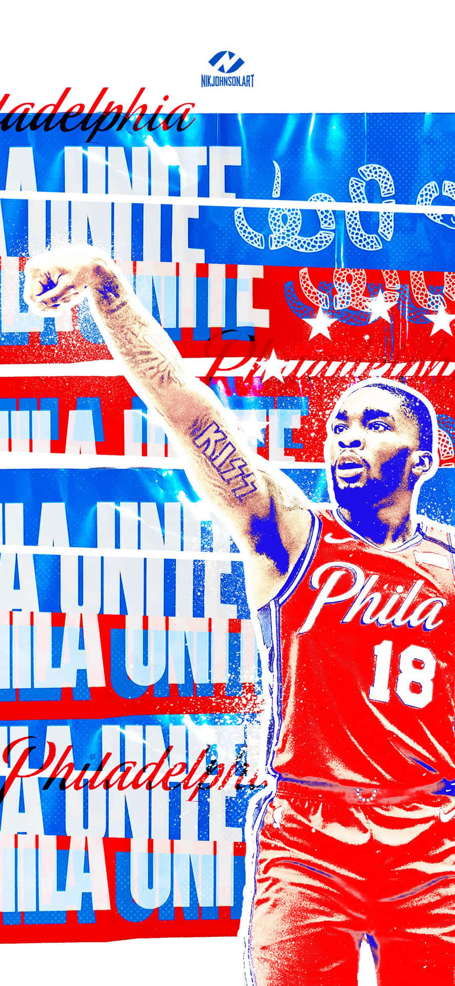 Unleash your team spirit with the official 76ers iPhone Wallpaper