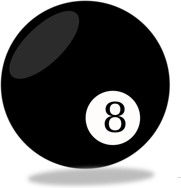 8 Ball Pool Black Ball Illustration PNG
