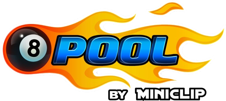 8 Ball Pool Flaming Logo Miniclips PNG