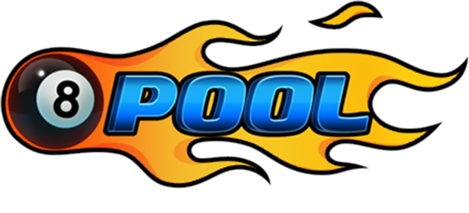 8 Ball Pool Flaming Logo PNG