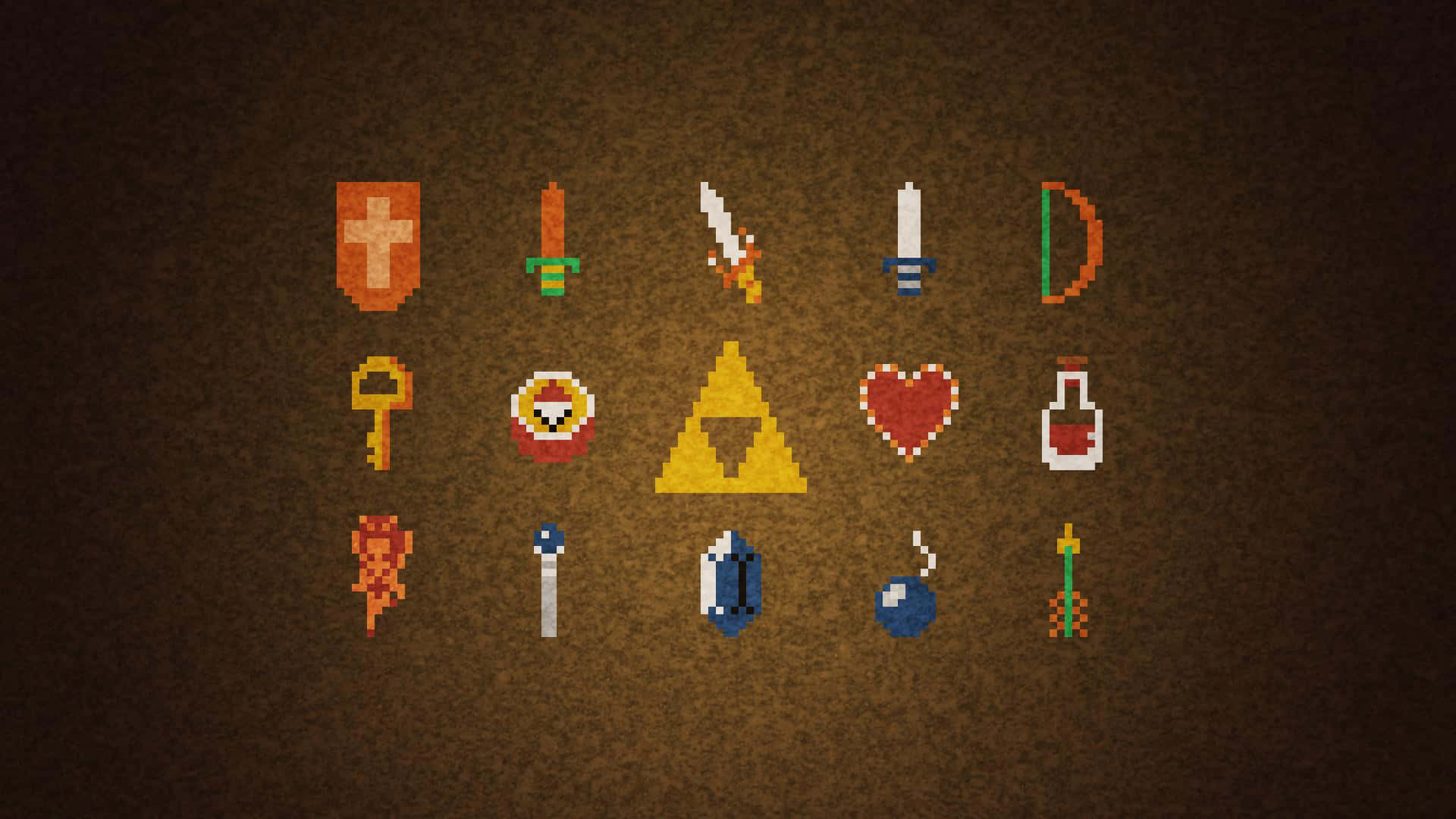 A Pixel Art Image Of Various Pixel Art Items