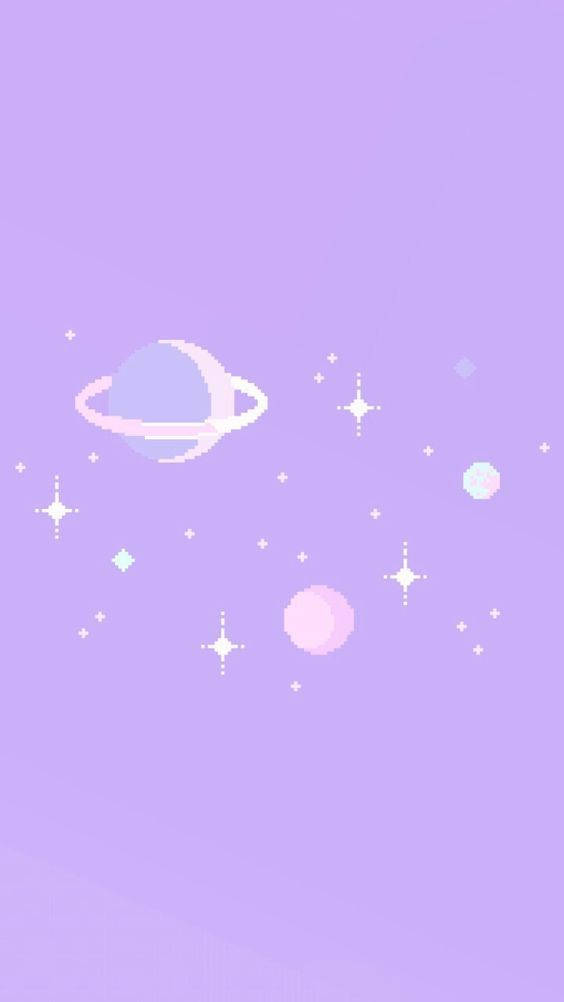 Download Cute Aesthetic Pc 8-bit Pastel City Wallpaper