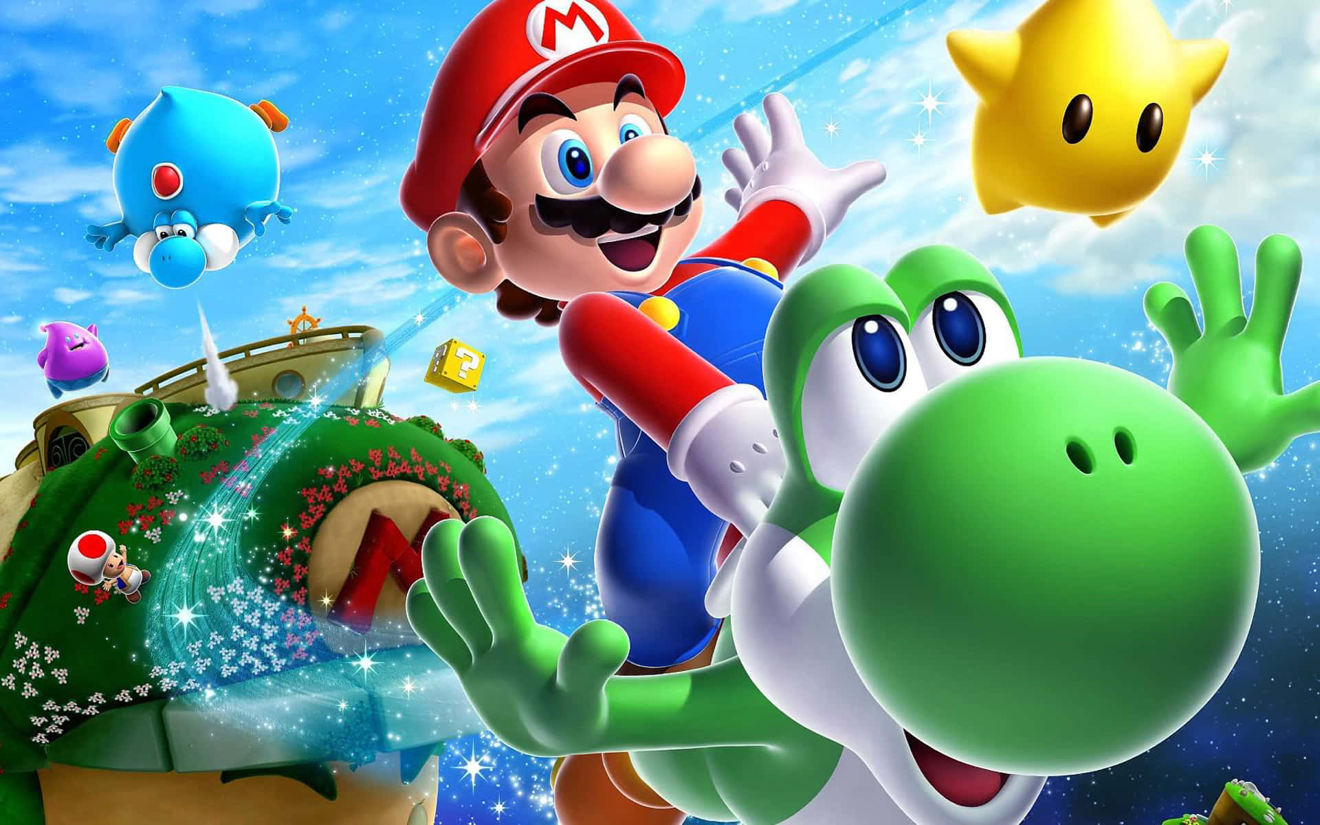8bits De Mario En Una Aventura Clásica Fondo de pantalla