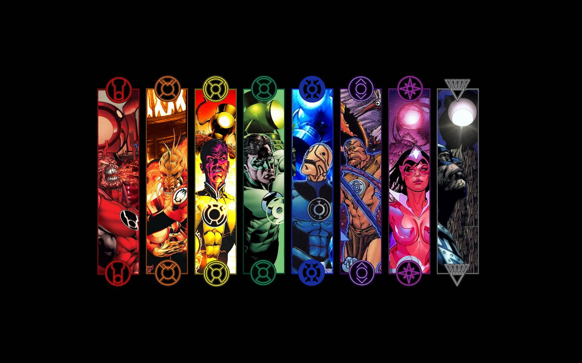 The 8 Corps of the Green Lantern Corps Unite! Wallpaper