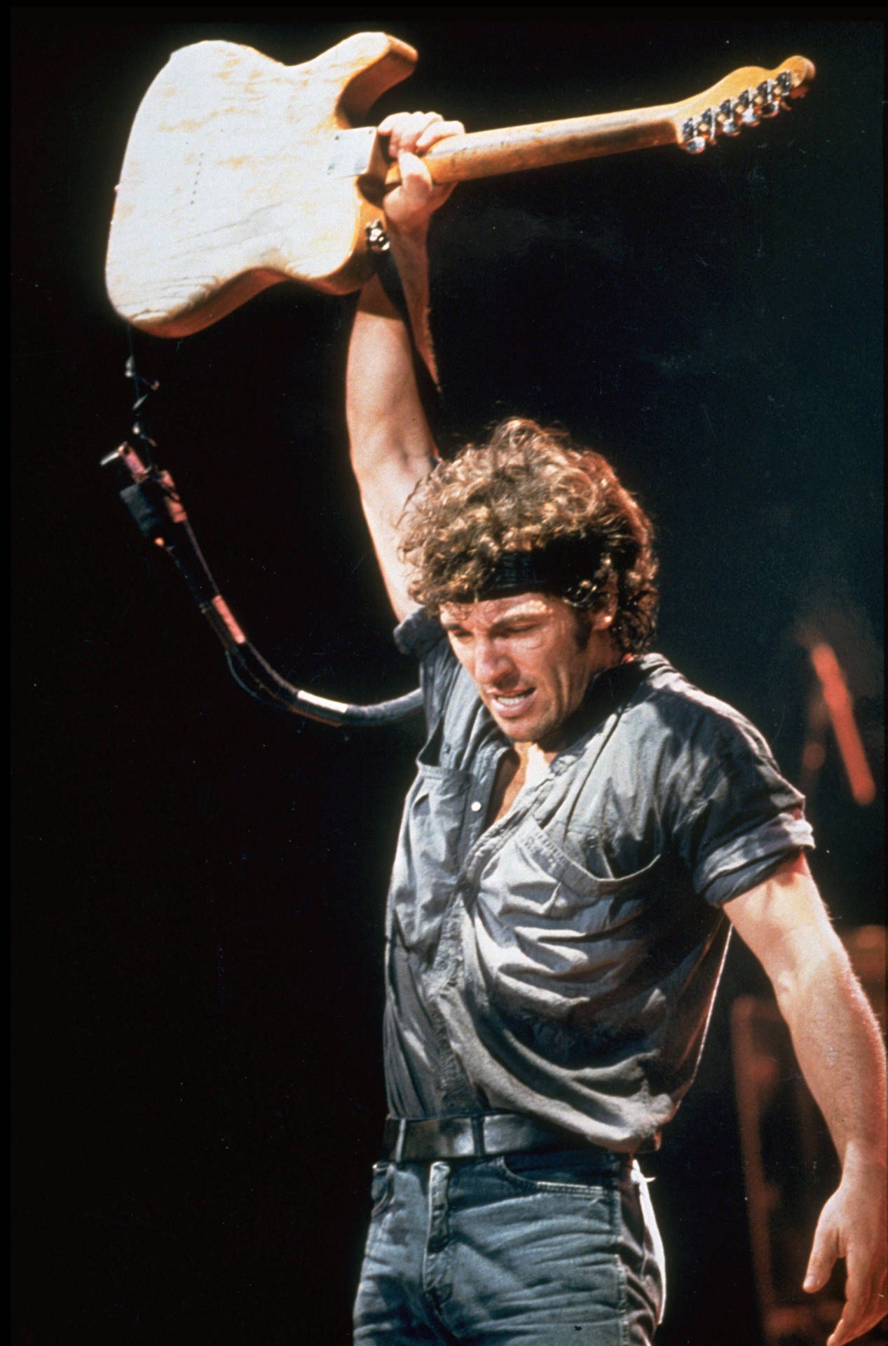 80's Rock Icon Bruce Springsteen In Concert Picture