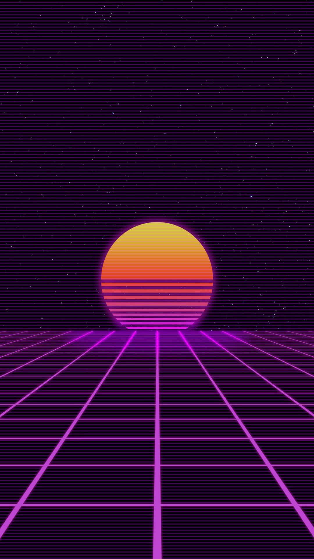 Neon lights and classic 80s vibes Wallpaper