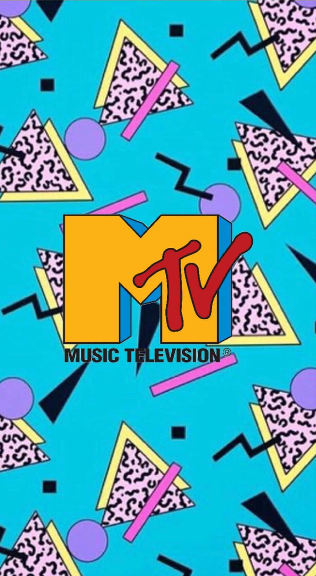 MTV 80'er Aestetik Iphone Hjemskærm Wallpaper