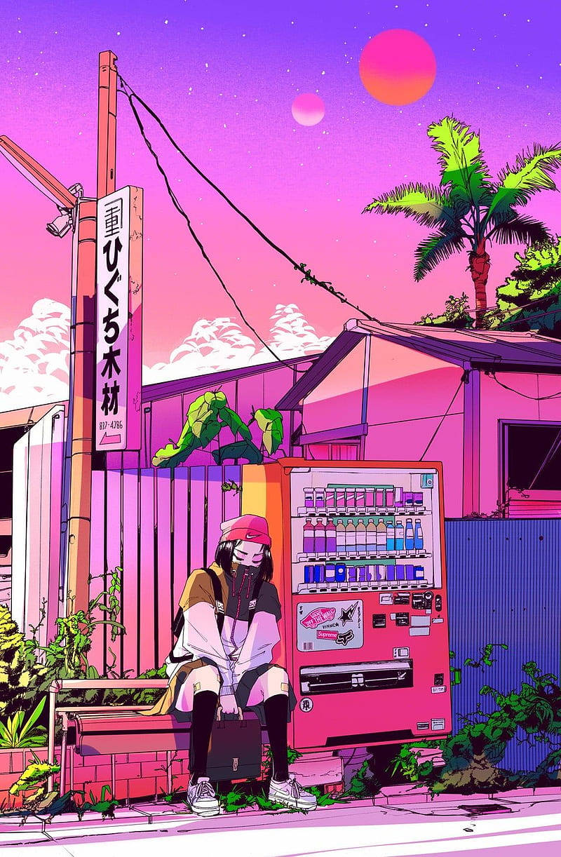 Looking For With Classical Anime Art Style  90s 80s Japanese City Pop  Style  R engine 90s Alternative HD wallpaper  Pxfuel