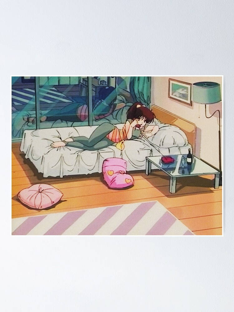 Alternate View Of A Girl Sleeping In A Bed Poster Wallpaper