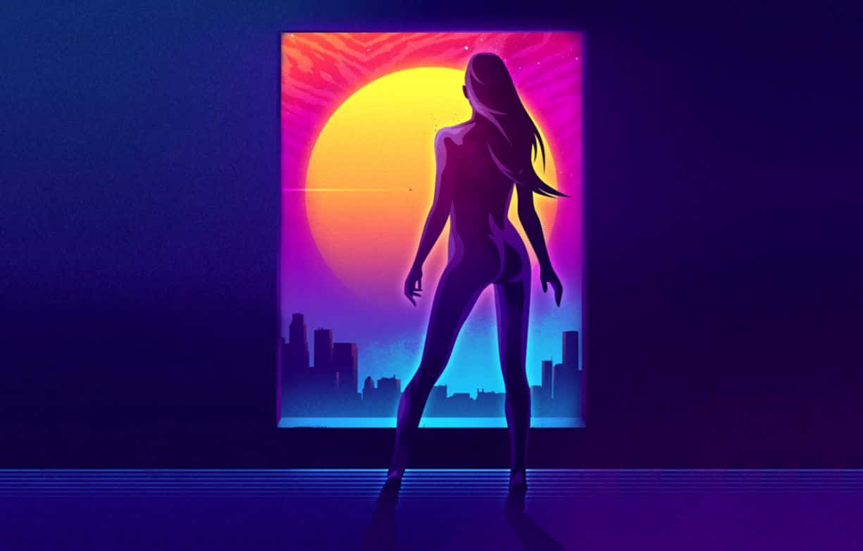 Relive the 80s with a blast of electric neon Wallpaper