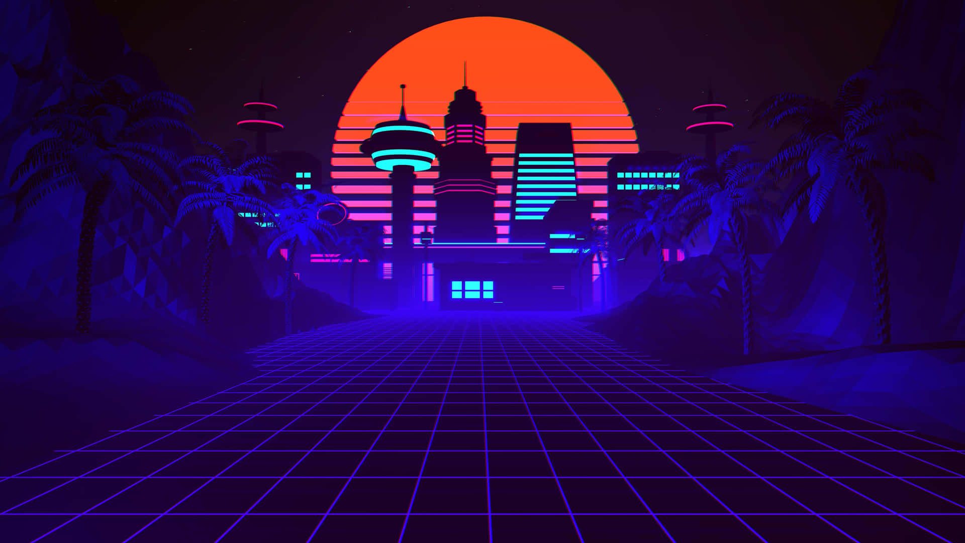 Retro 80s Neon Style Takes You Back Wallpaper