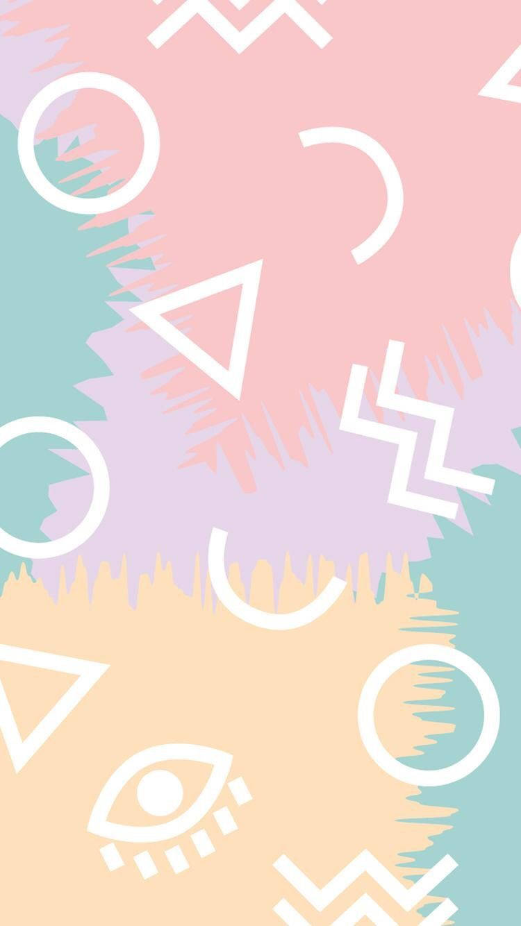 Pastel 80s style background wallpaper.