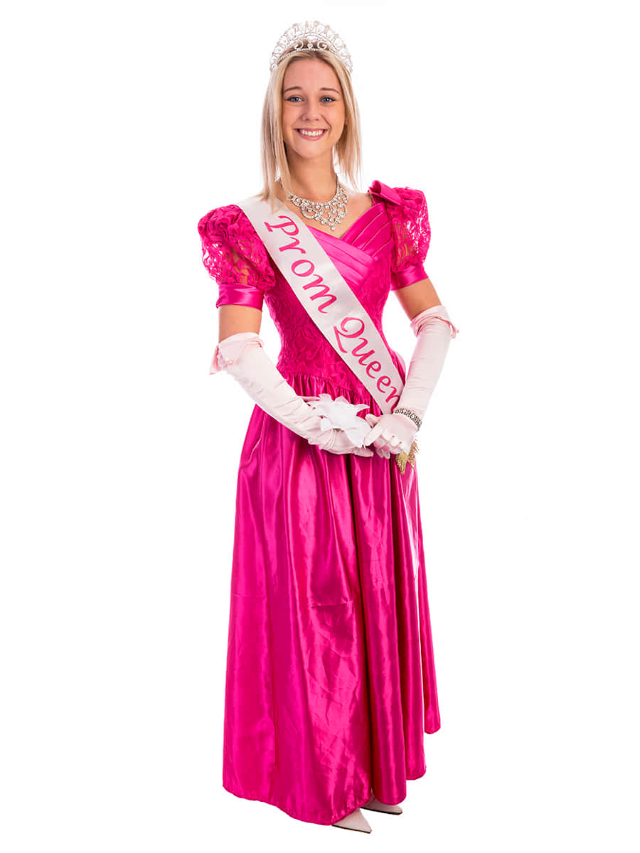 80s Prom Woman With Prom Queen Sash Picture