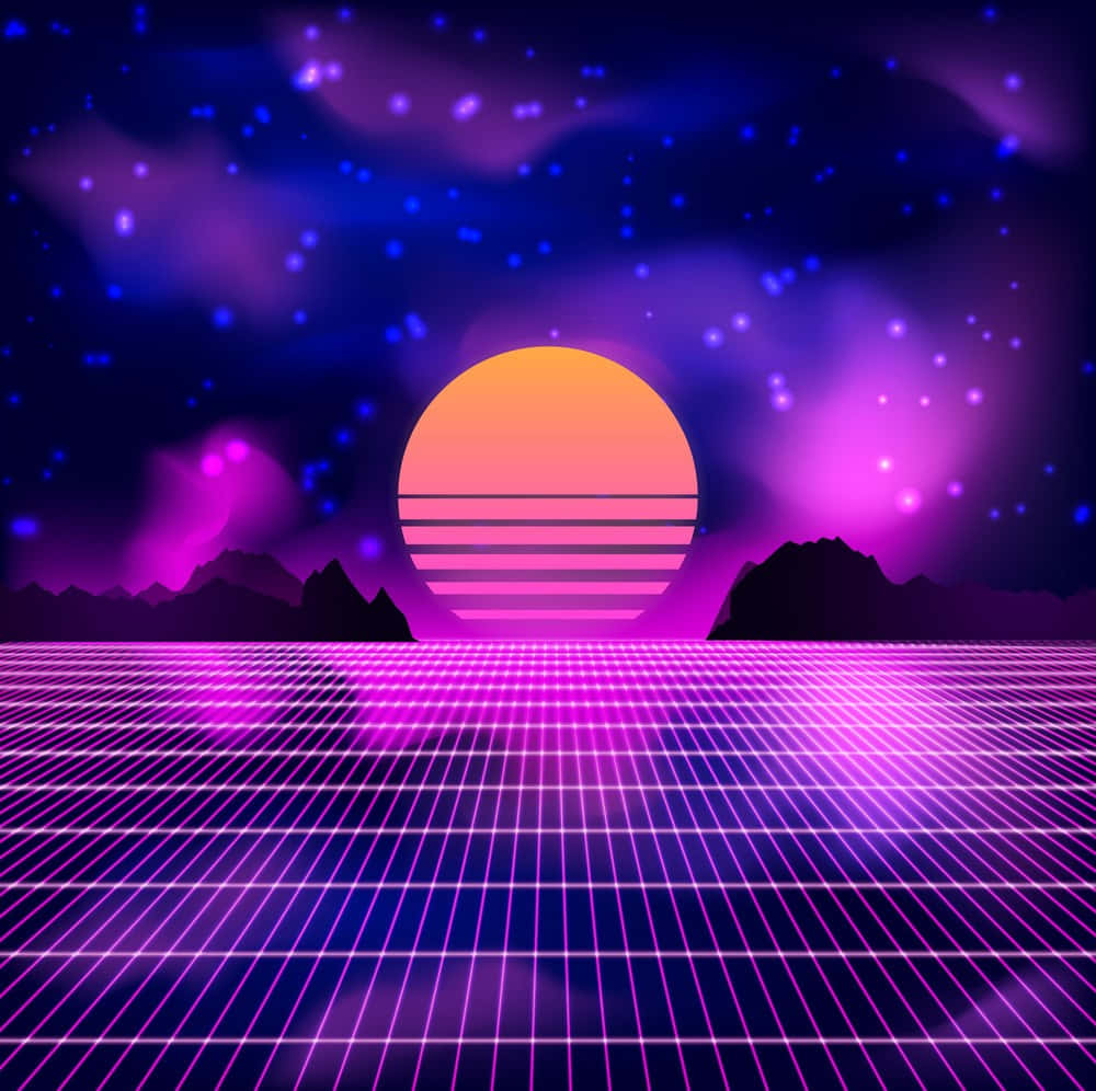 Enjoy an 80s inspired throwback with this bright and colourful retro background