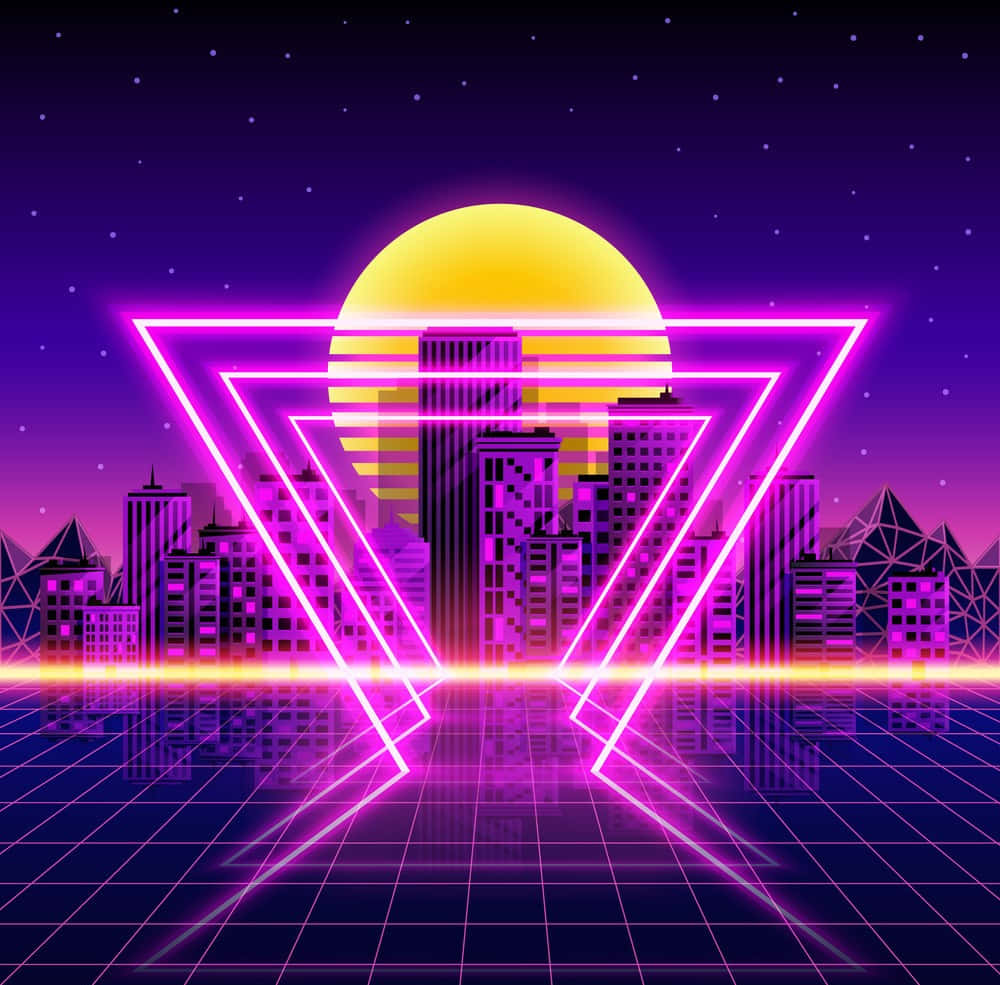 Feel the nostalgia of the 1980s with this classic retro wallpaper
