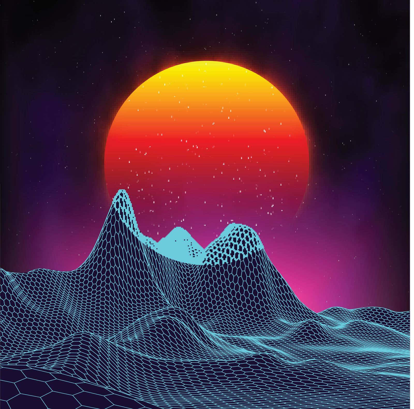 Bring the 80s Back with this Colorful Retro Background