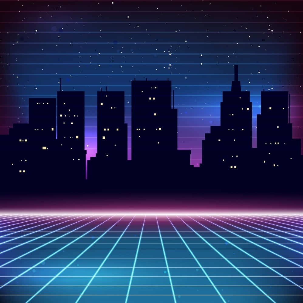 Go back in time with this 80s inspired retro background
