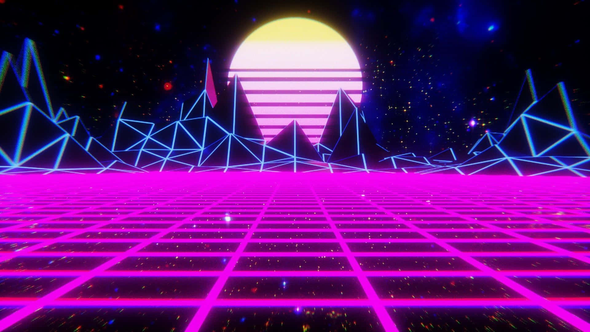 80s Retro Space Background