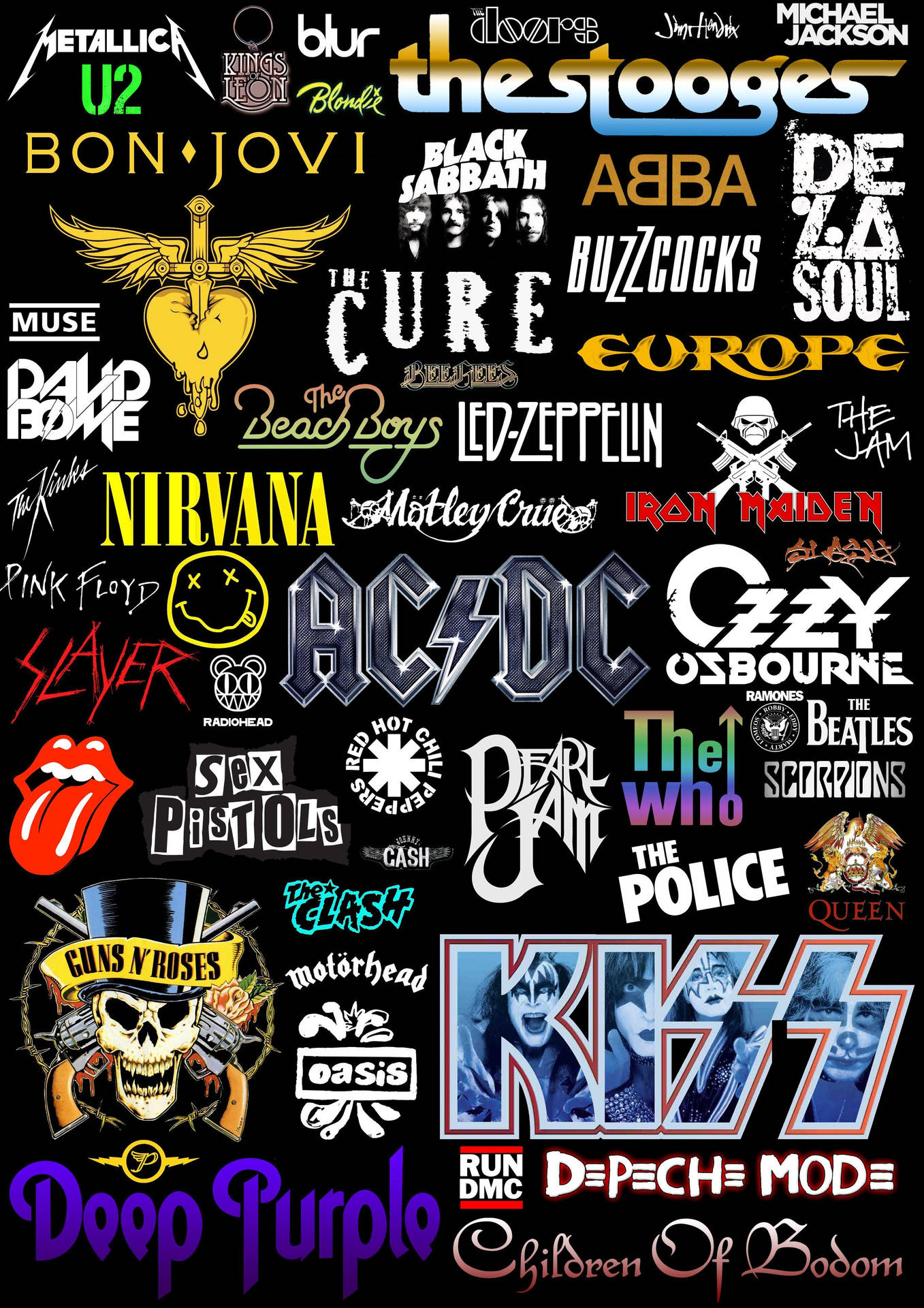 "Feel the nostalgia with 80's Rock!" Wallpaper