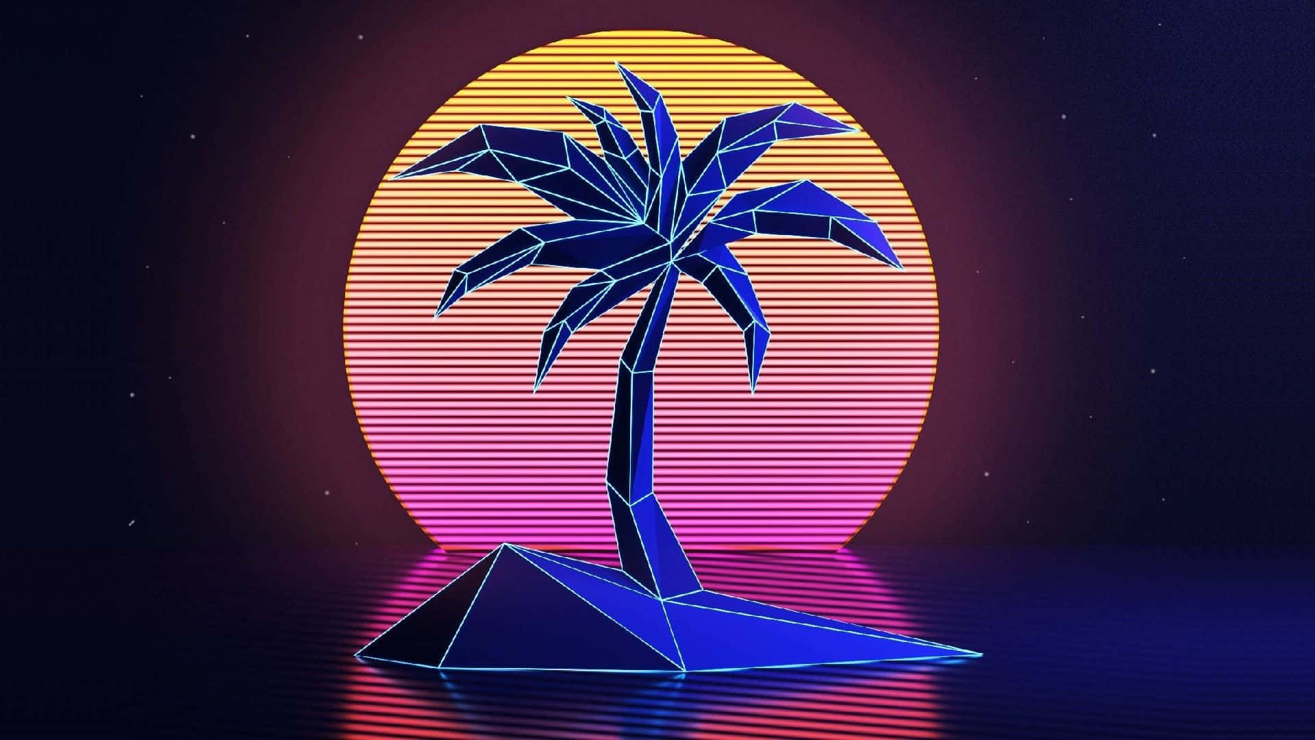 Own a piece of the past and experience the vibe of the nostalgic 80s vaporwave. Wallpaper