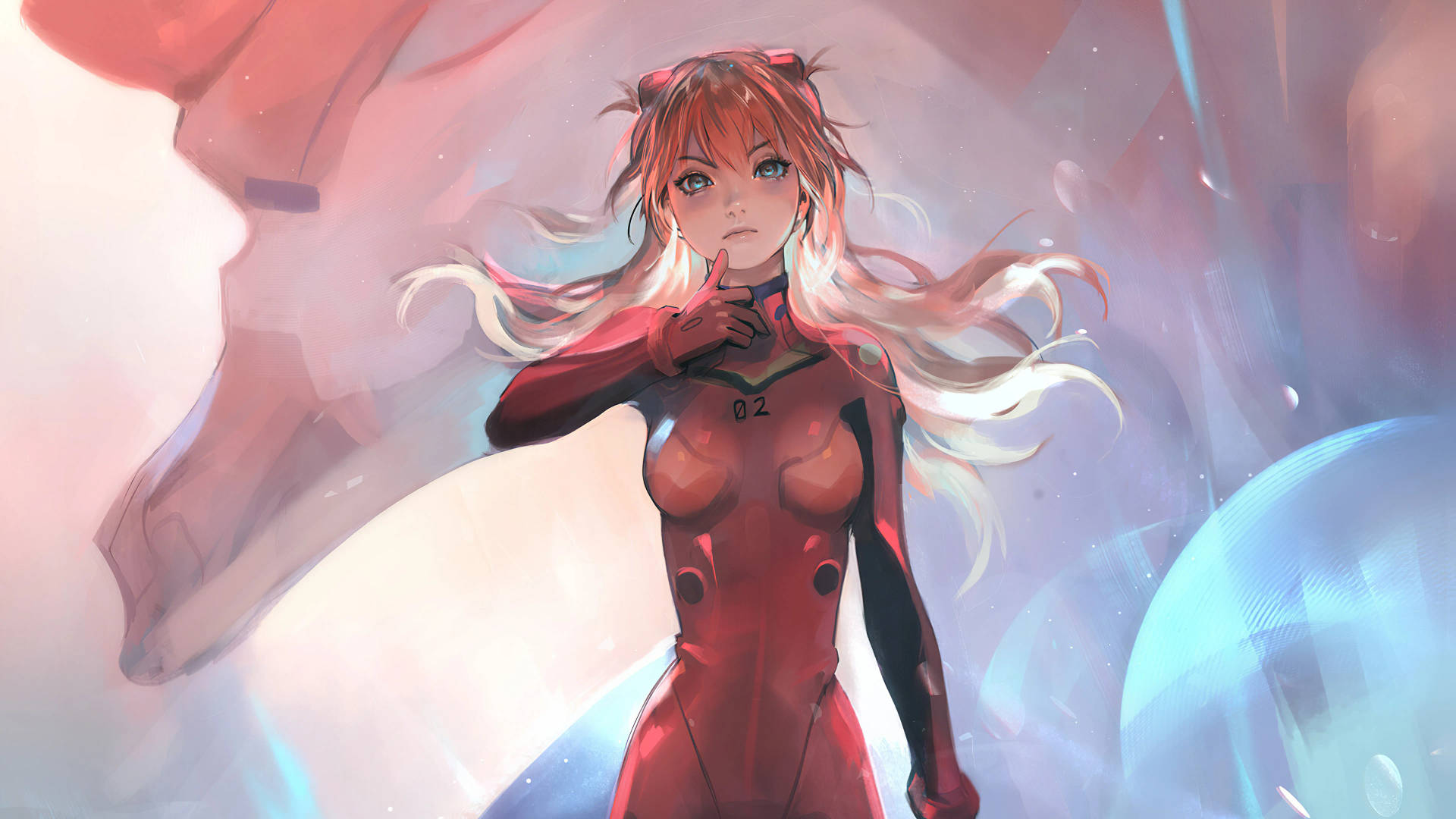 Fanworkde Asuka En Resolución 8k Fondo de pantalla