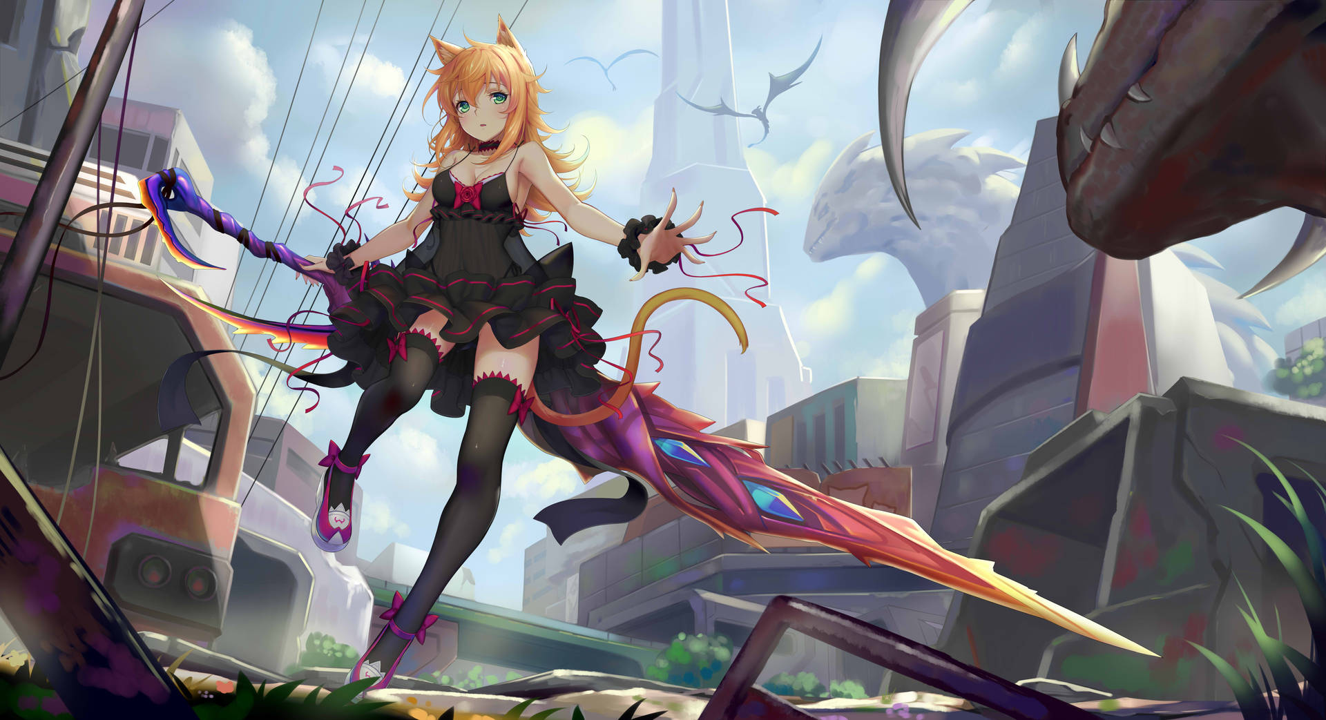 8k Anime Modern Fantasy Background