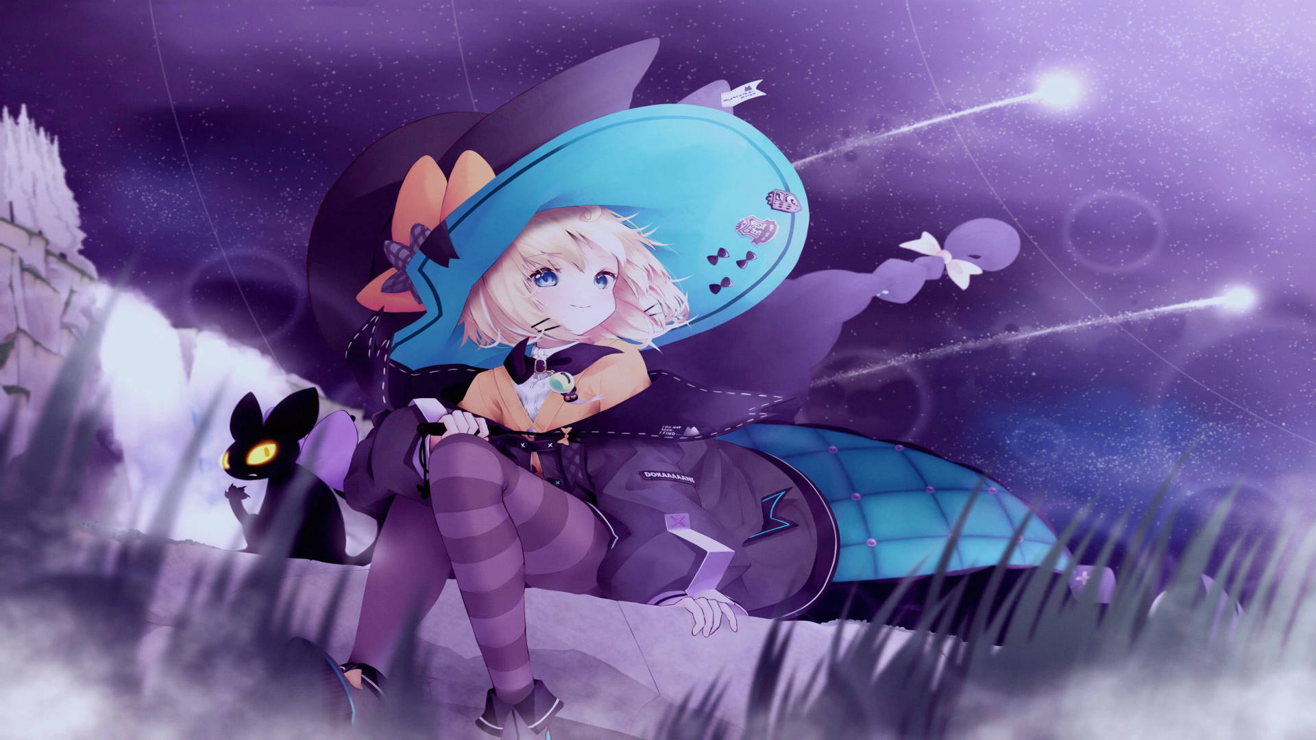 8k Anime Witch Girl Background