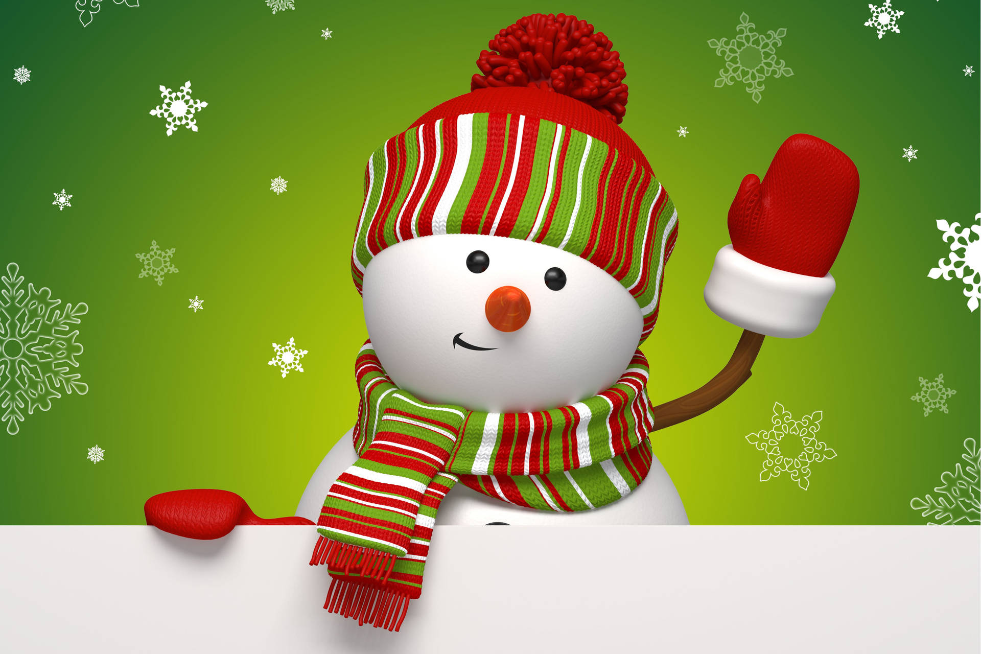 8k Christmas Animated Snowman Wallpaper