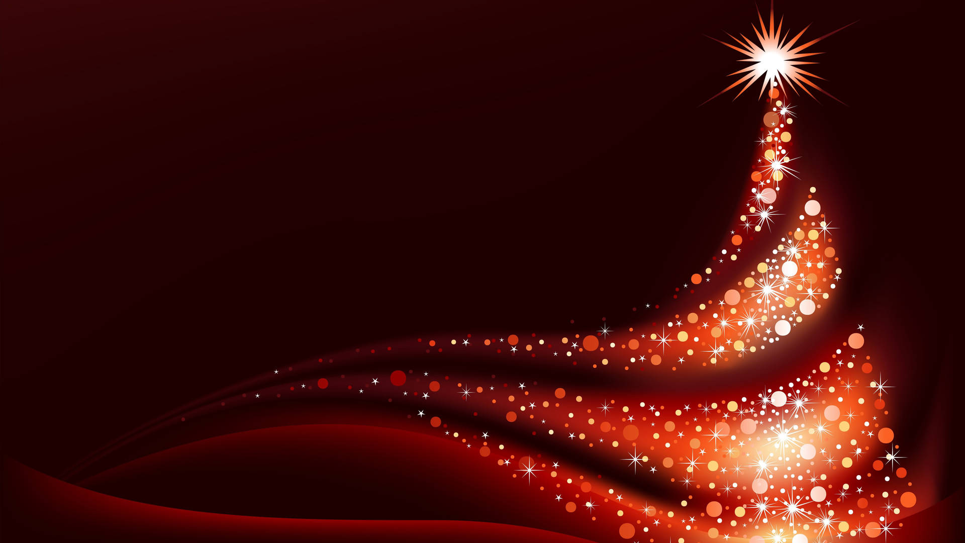 8k Christmas Red Abstract Tree Wallpaper