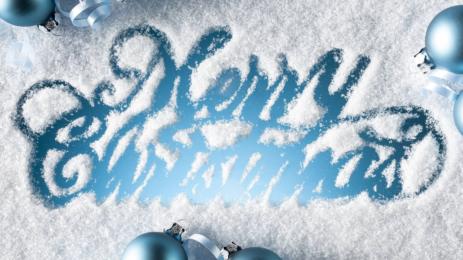 8k Christmas Snowy Greeting Wallpaper