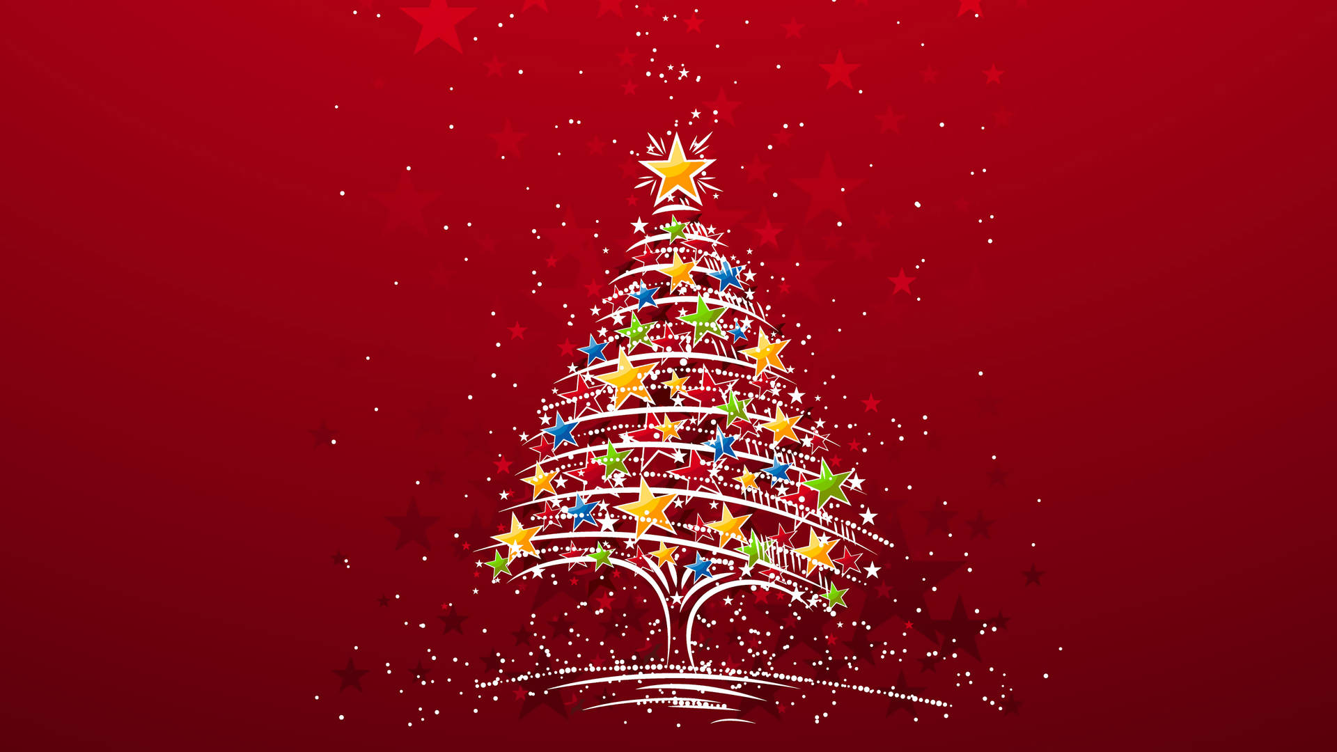 8k Christmas Starry Tree Wallpaper