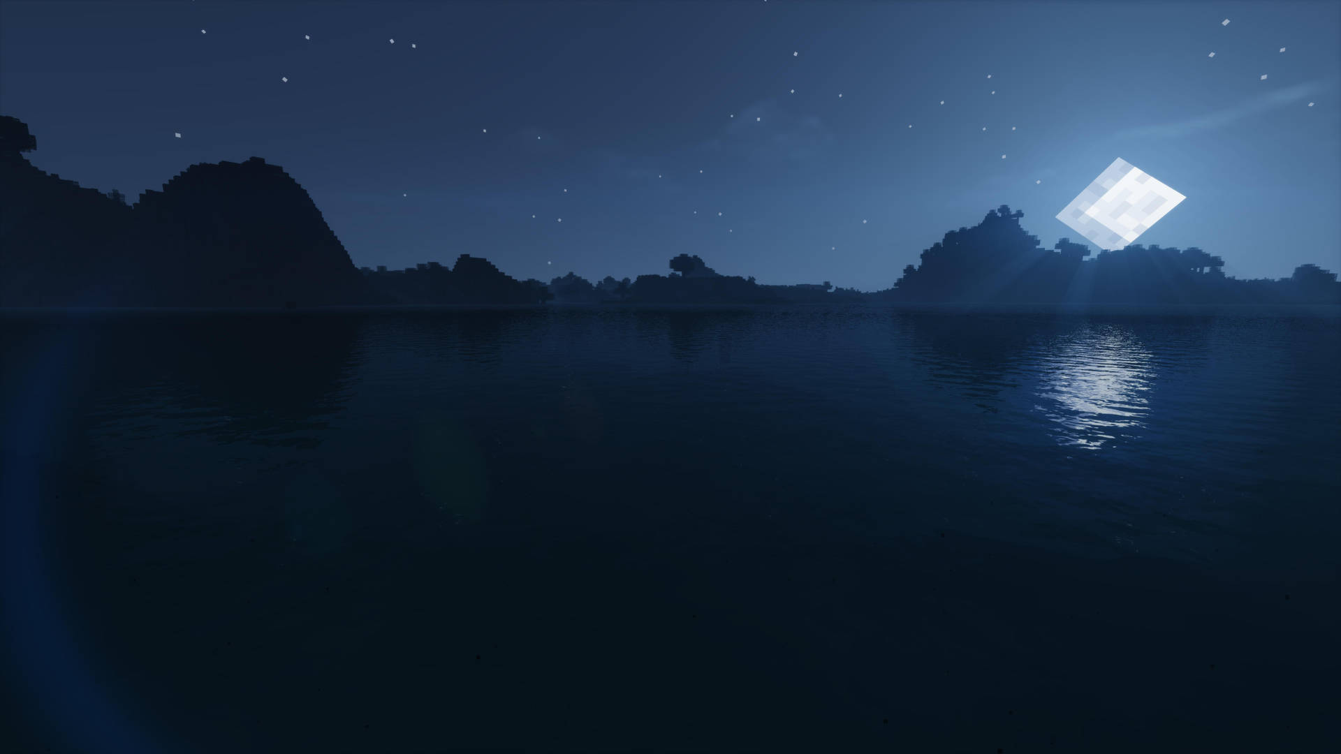 8k Desktop Minecraft Night Sky Background