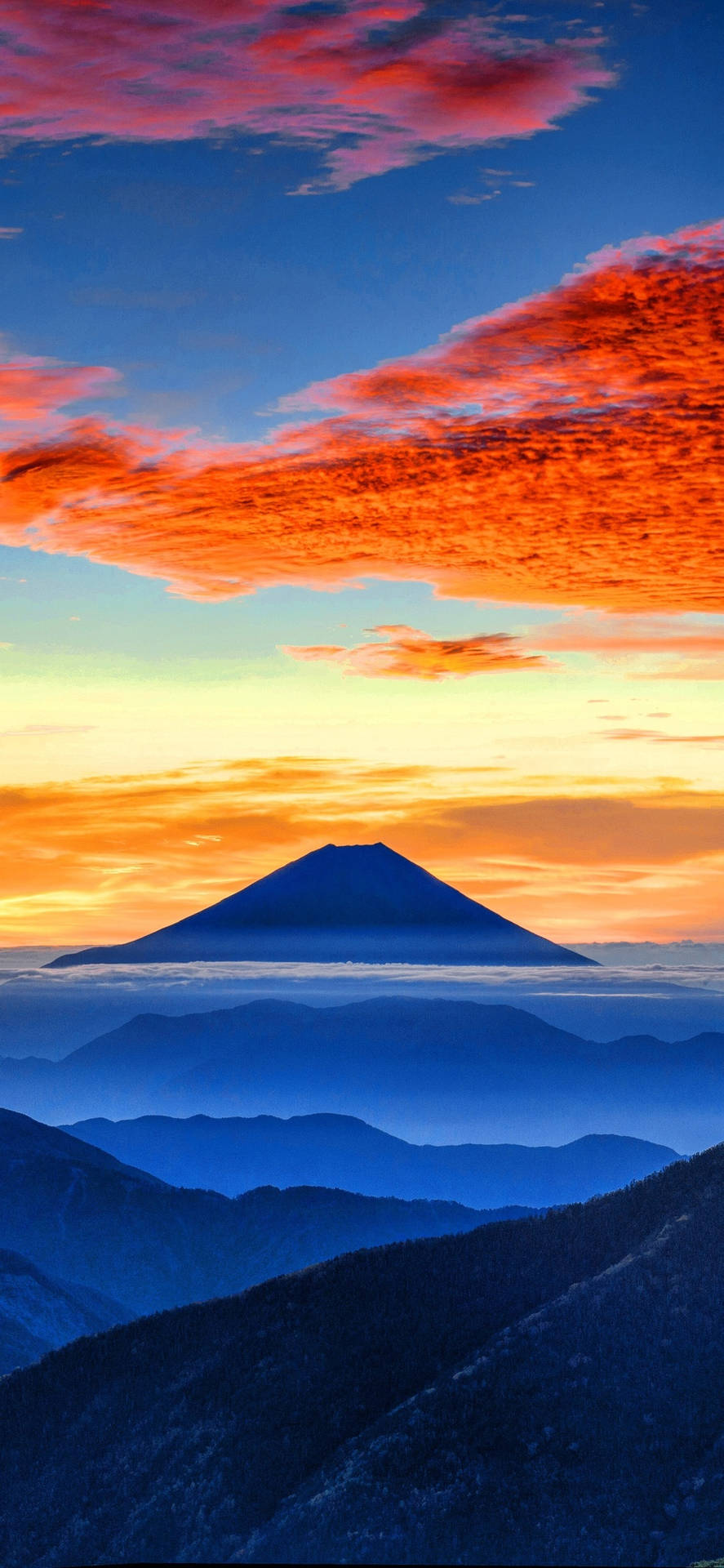 8K iPhone Mount Fuji Wallpaper