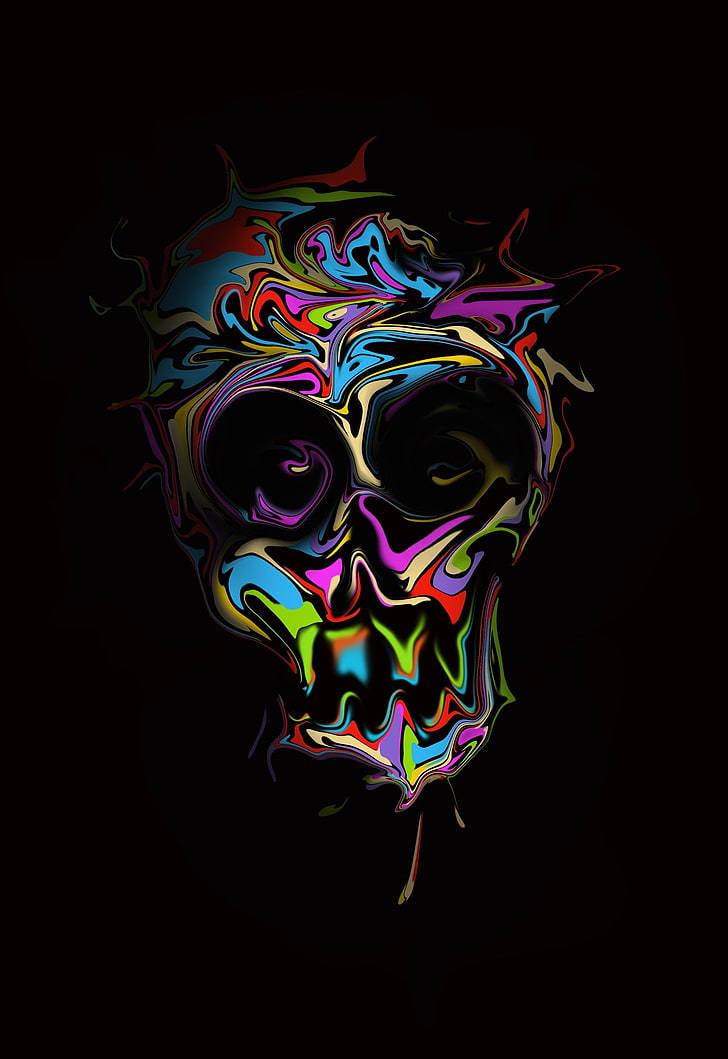 Trippy skull wallpaper by PurpleLessie445  Download on ZEDGE  cfab