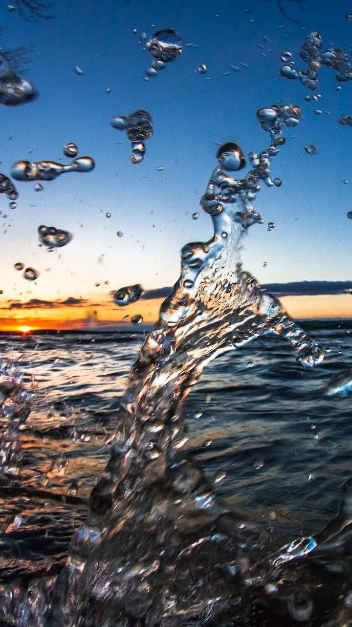 8K iPhone Vand Splash i Strandbølger Lomo Billede: Wallpaper