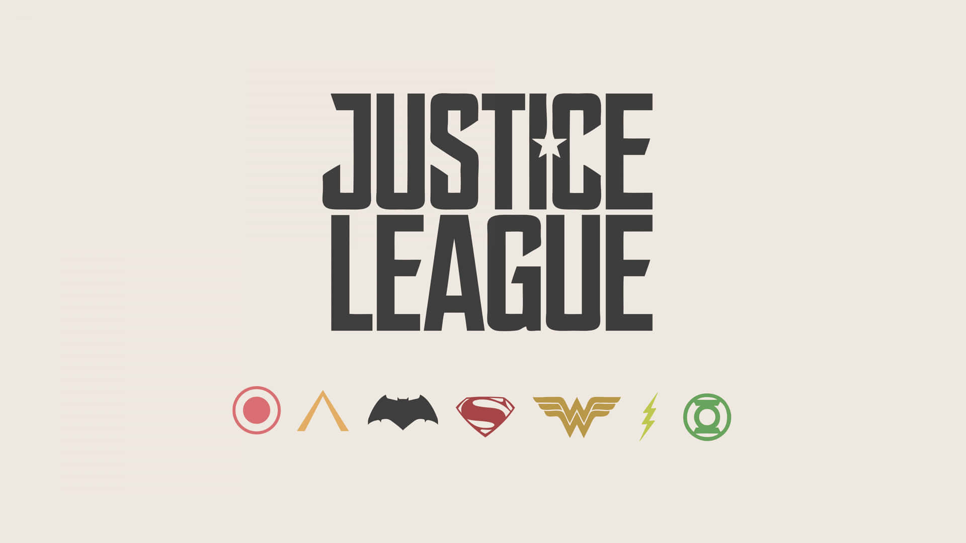8K Minimalist Justice League Logos Wallpaper