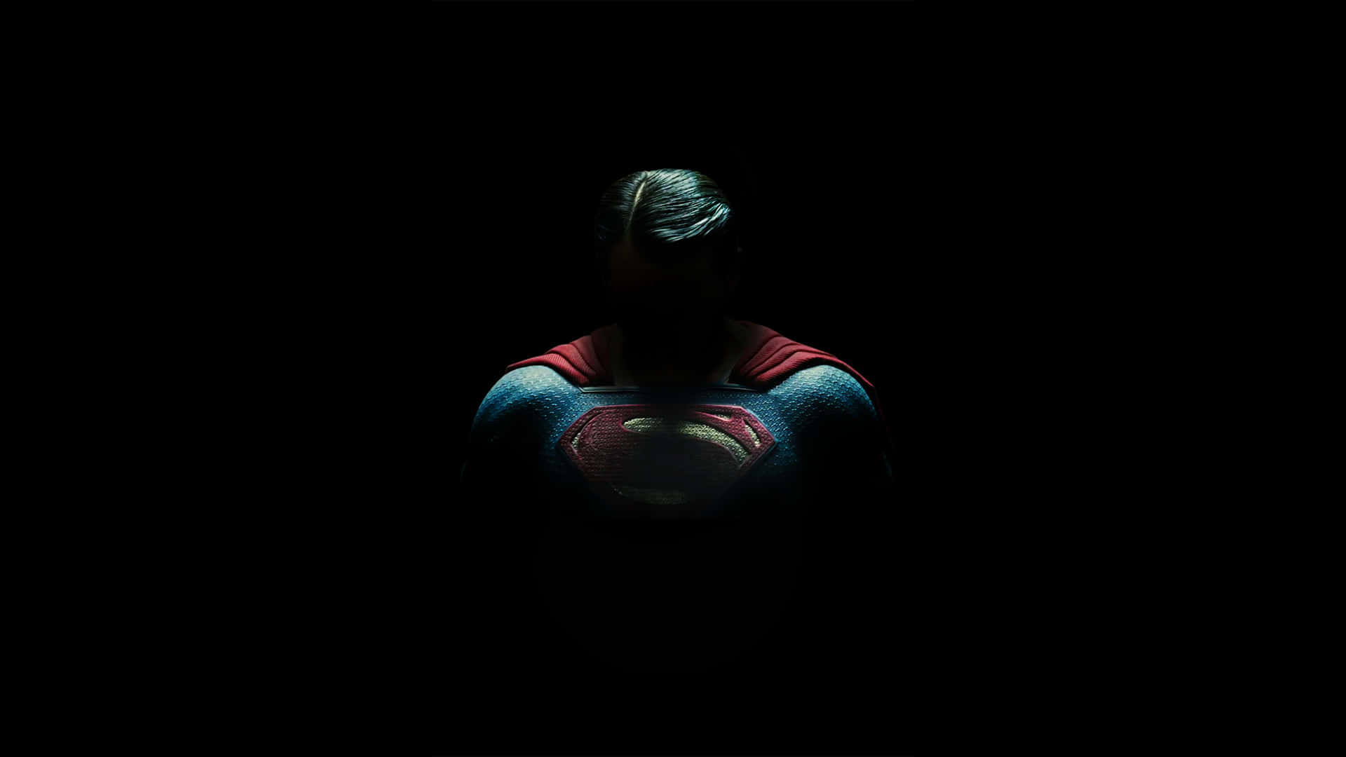 Supermanen La Oscuridad Con Su Capa. Fondo de pantalla