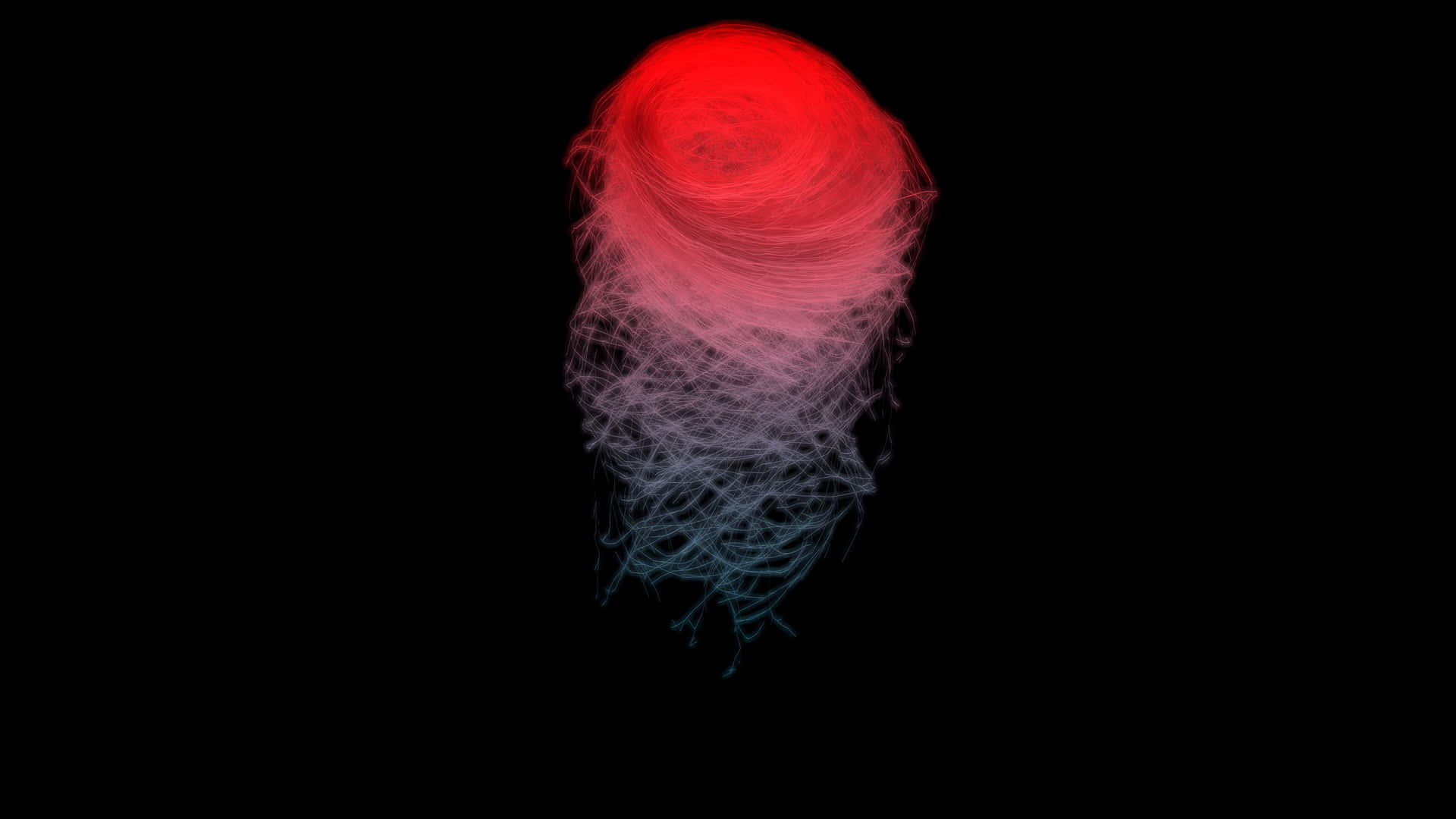 Umaesfera Vermelha E Azul Com Um Fundo Preto. Papel de Parede