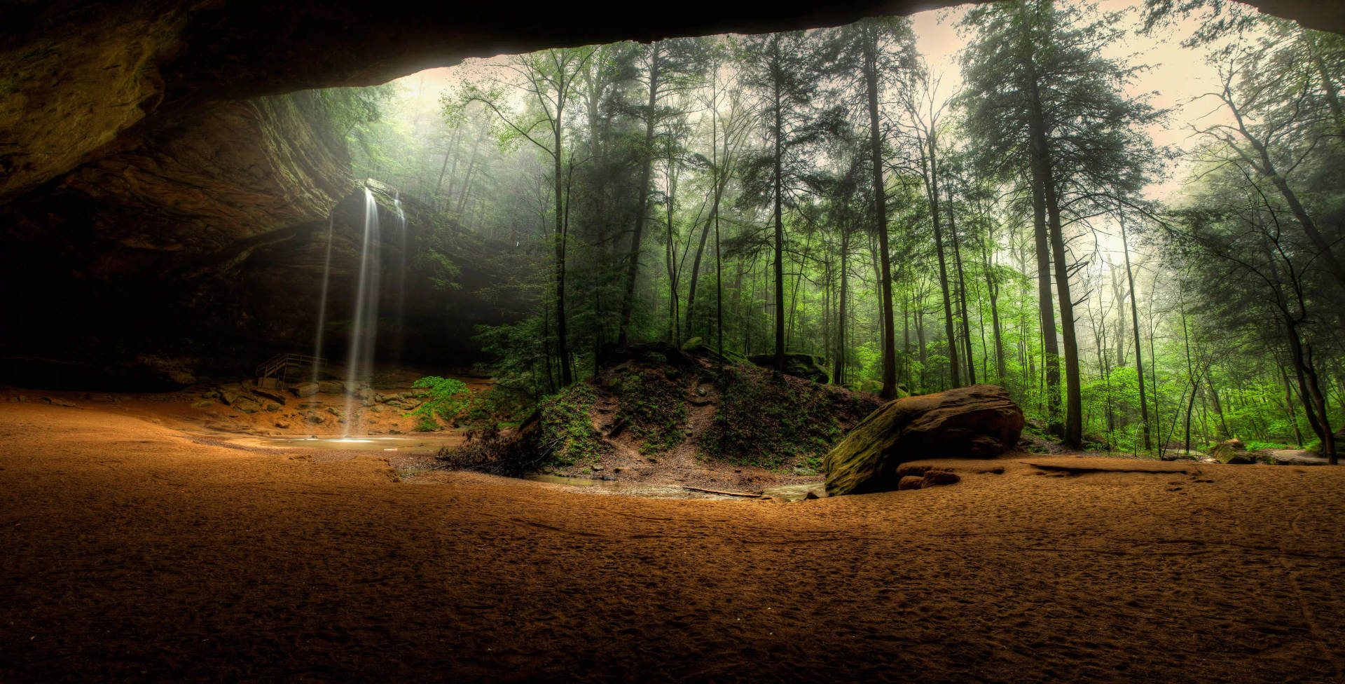 8k Ultra Hd Nature Mountain Grotto Wallpaper