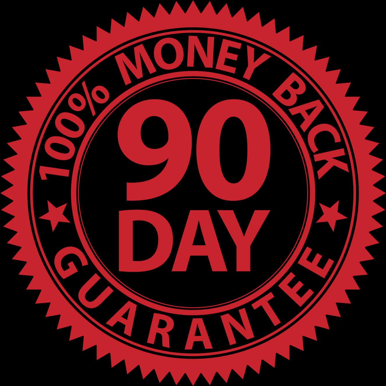 90 Day Money Back Guarantee Seal PNG