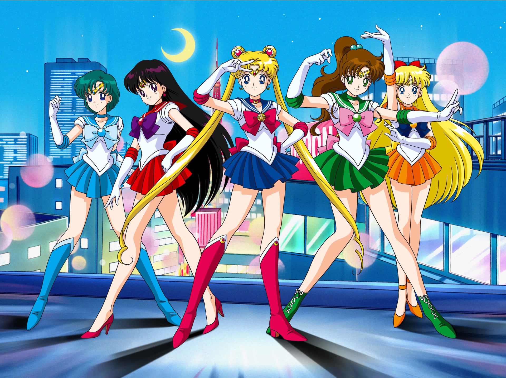 90talets Anime Sailor Moon. Wallpaper