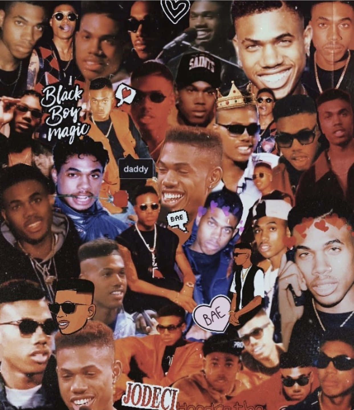 A Collage Of Black Men With Sunglasses Wallpaper