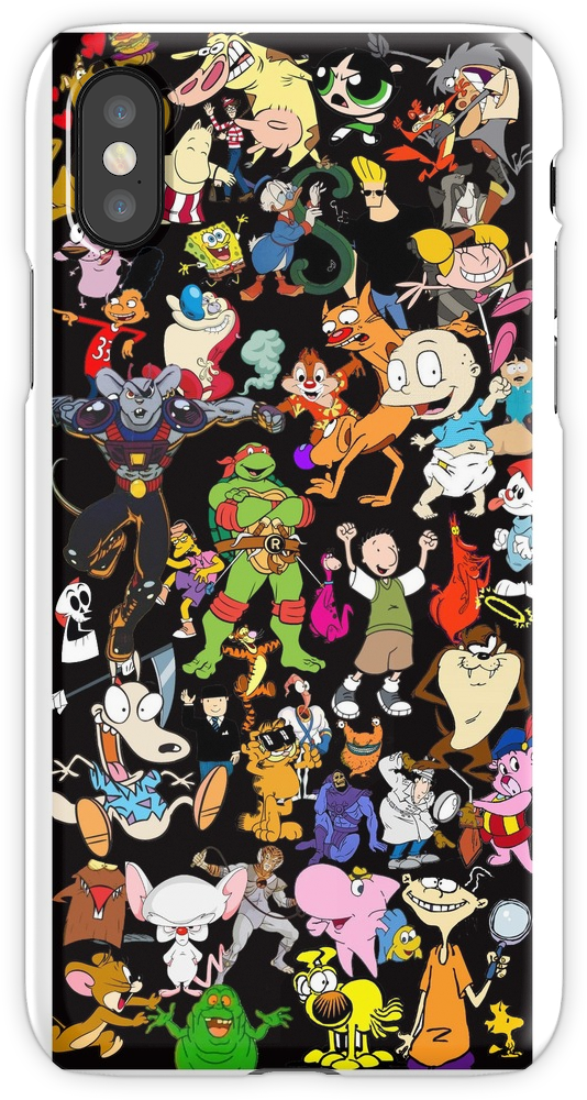 90s Cartoon Characters Phone Case PNG
